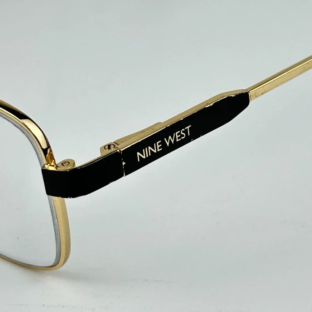 Nine West NW1102X717 Unisex Eyeglasses Frame Gold Metal Full Rim 57-17-140 mm‎